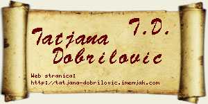 Tatjana Dobrilović vizit kartica